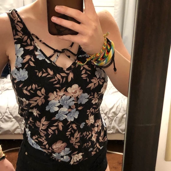 American Eagle Flowered Tank Top